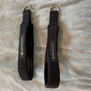 One pair of Balanced Body black Pilates double loops.